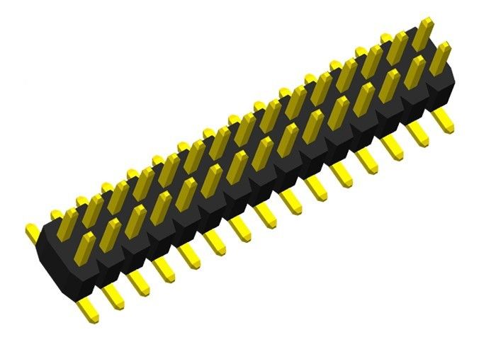 Two Row Pin Header Connector Single Plastics SMT Type Pcb Pin Connector 1.0mm
