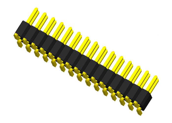 Two Row Pin Header Connector Single Plastics SMT Type Pcb Pin Connector 1.0mm