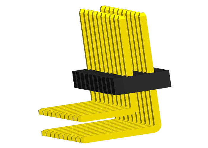 Double Row 1.27 Mm Pin Header Connector Right Angle Type 2x10