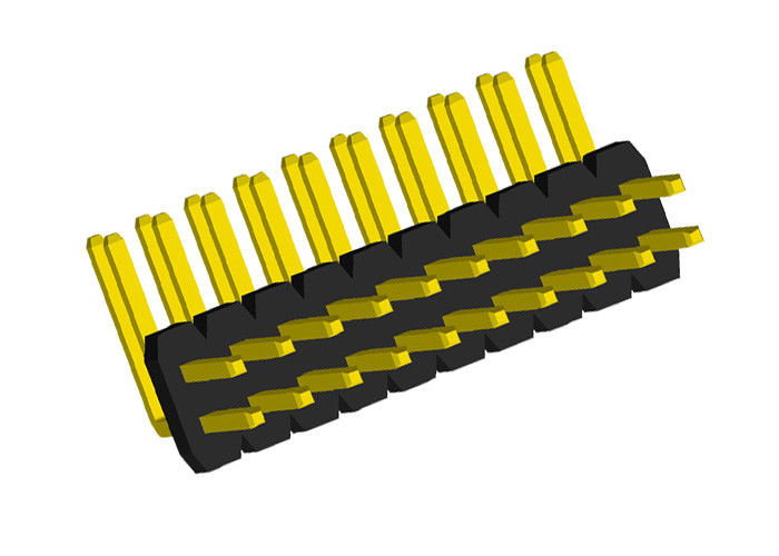 Double Row 1.27 Mm Pin Header Connector Right Angle Type 2x10