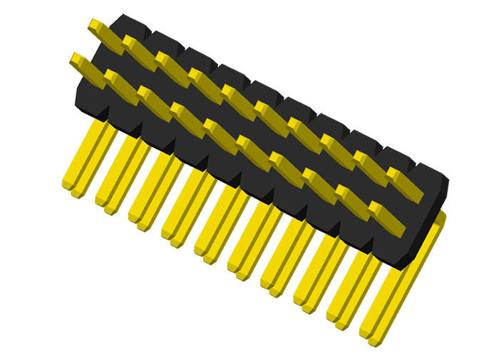 Double Row 1.27 Mm Pin Header Connector Right Angle Type 2x10