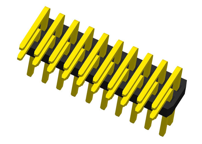 Double Row 1.27 Mm Pin Header Connector Right Angle Type 2x10