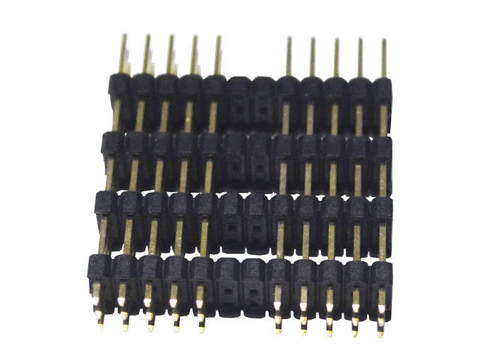 3 Row Pin Header Connector 2.54mm Pitch 180 Degree Type Four Plastic