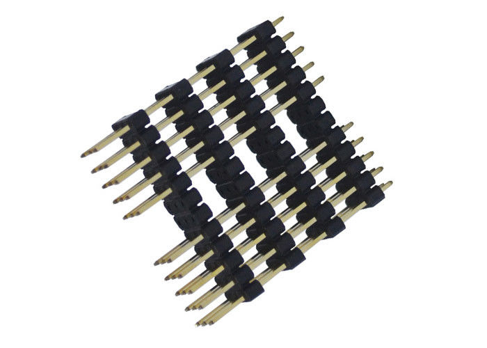 3 Row Pin Header Connector 2.54mm Pitch 180 Degree Type Four Plastic