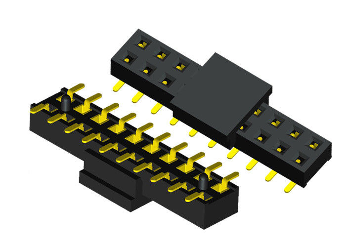 Black 20 Pin Female Header Connector Double Row 2.0mm Pitch With CAP