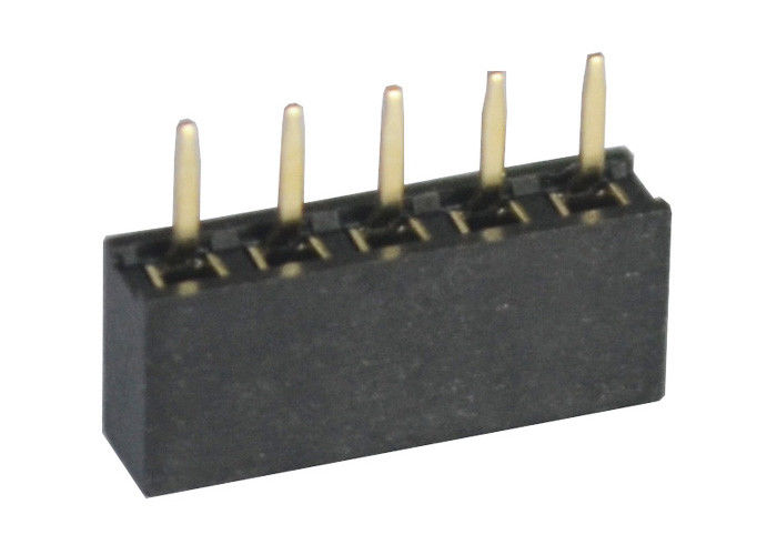 Black Straight Type Female Header Connector Single Row 2mm Pitch 5 Pin