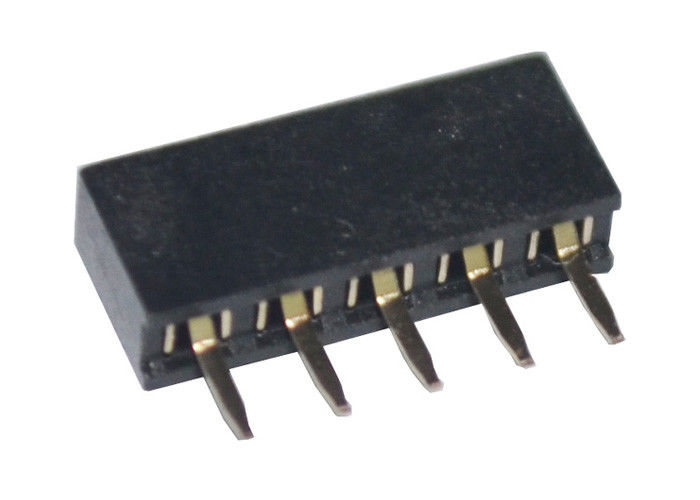 Black Straight Type Female Header Connector Single Row 2mm Pitch 5 Pin