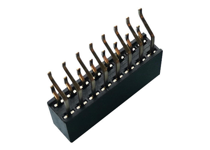 Horizontal Double Row Female Header Connector 2.54mm SMT Type 16 Pin