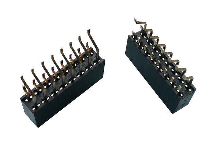 Horizontal Double Row Female Header Connector 2.54mm SMT Type 16 Pin