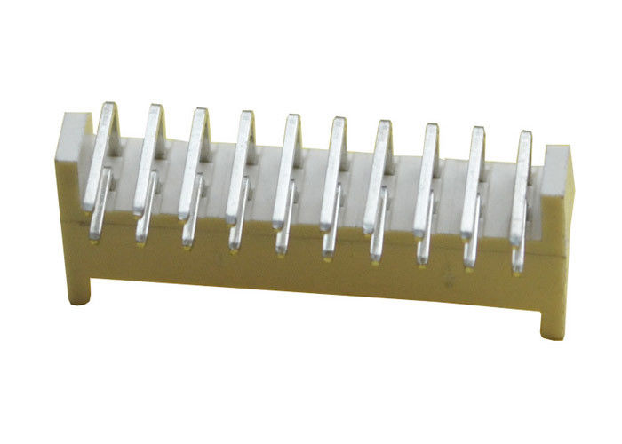 Beige 20 Pin Wire To Board Header 2.0mm Pitch Right Angle DIP Type Brass