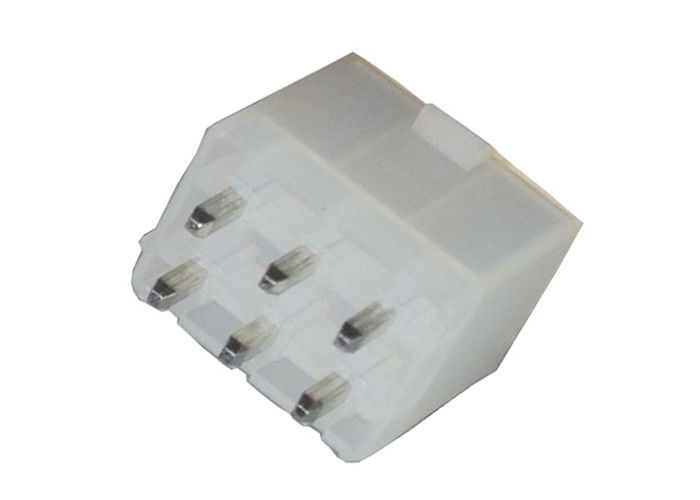 R Series 6 Pin Wafer Connector 4.2mm Pitch , Straight Terminal Housing Connector