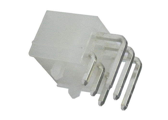 White Right Angle 6 Pin Header Wafer Pcb Wire To Board Connectors 30m Ohm