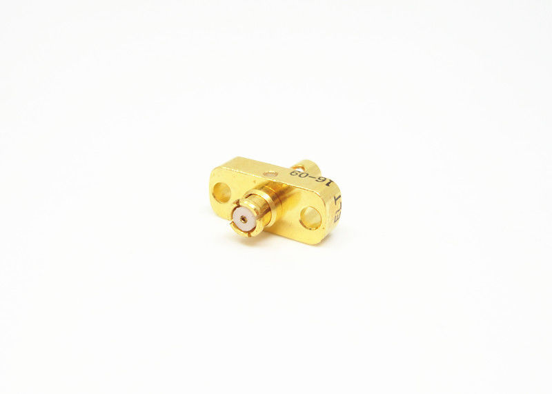 Female SMP RF Connector 2 Holes Flange Mount 50Ω Impedance For MF108A Cable
