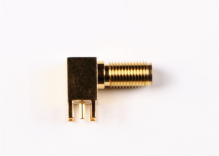 Right Angle SMA Connector Male Plug Solder RF Coaxial Connector Light Weight