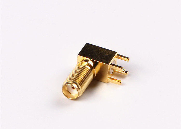 Right Angle SMA Connector Male Plug Solder RF Coaxial Connector Light Weight