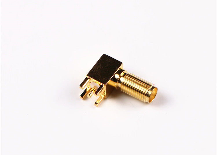 Right Angle SMA Connector Male Plug Solder RF Coaxial Connector Light Weight