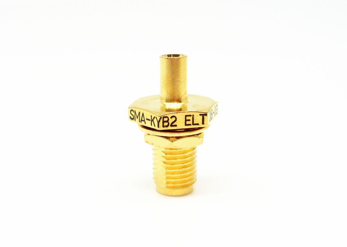 High Reliable Female Bulkhead RF SMA Cable Connector Gold Plated For 086 Cable