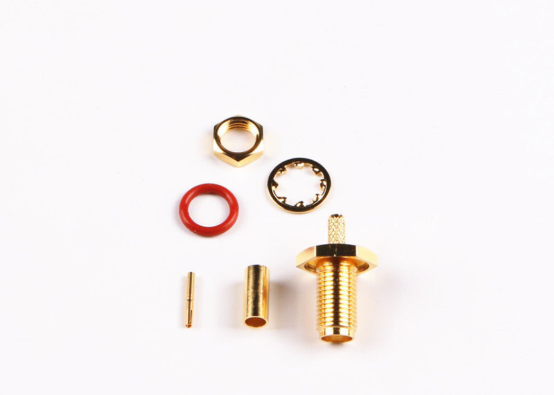 18GHz Female Socket SMA Connector Straight For Cables Gold Plated High Precision