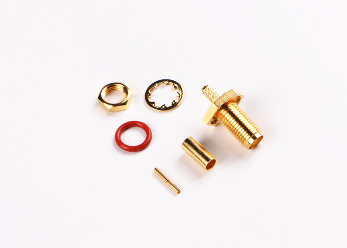 18GHz Female Socket SMA Connector Straight For Cables Gold Plated High Precision