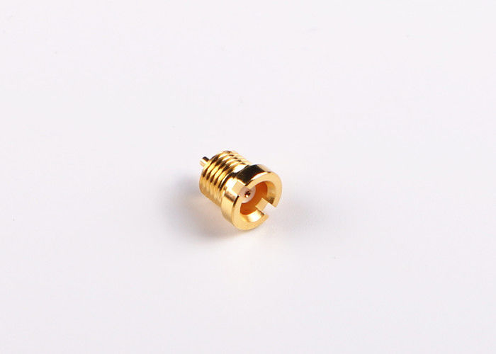 Male Crimp Straight MCX Bulkhead Connector Gold Plated Plating Small Sized
