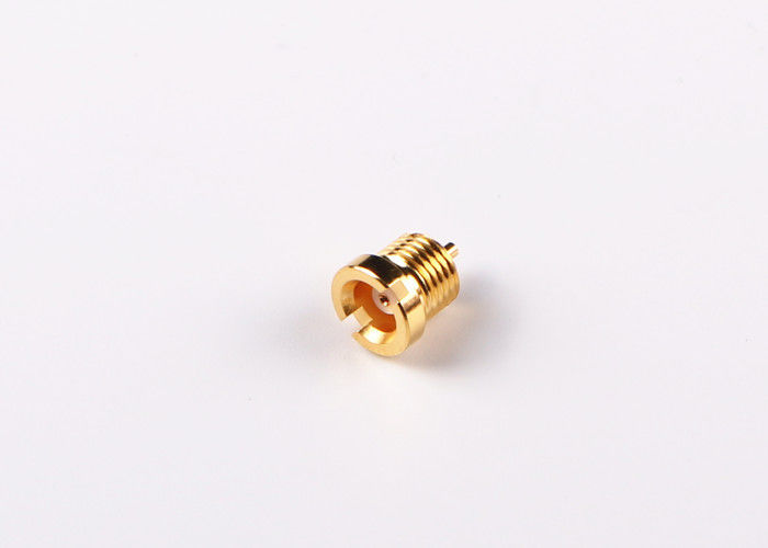 Male Crimp Straight MCX Bulkhead Connector Gold Plated Plating Small Sized