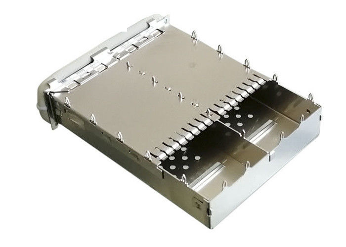 QSFP14 SFP Cage Connector 2 Port 1x2 Ganged 40G Ethernet Applied With EMI Gasket