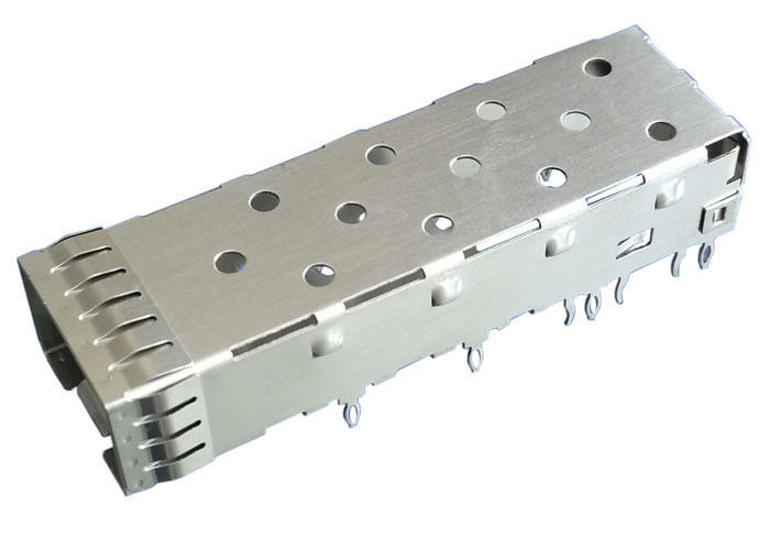 High Performance SFP Cage Connector 1 x 1 Single Port 3D Foot Design 3.05 mm