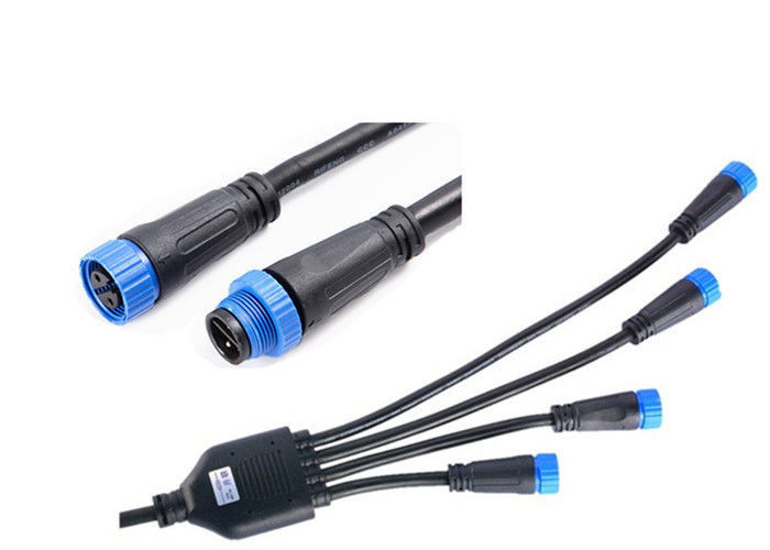 4 Way Y Shape Outdoor Lighting Cable Connectors Male Female 2 Pin For LED Equipment