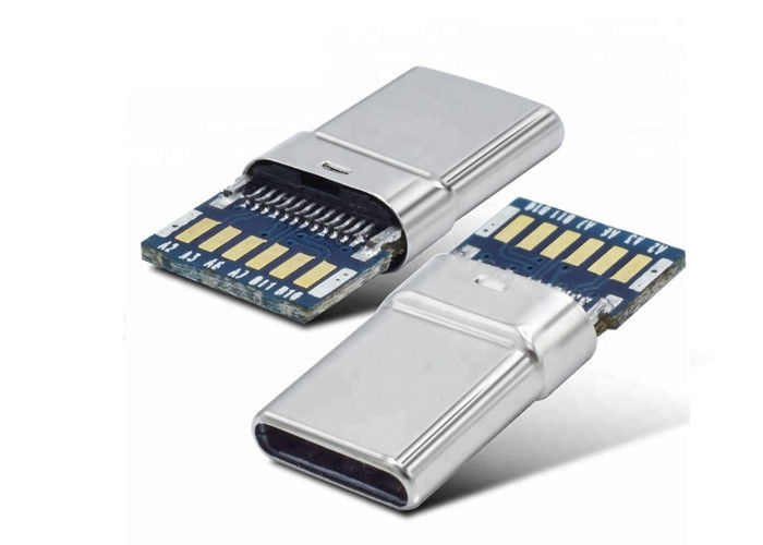 16 Pin Usb 3.1 C Connector , Usb 3.0 Type C Connector With PCB Board